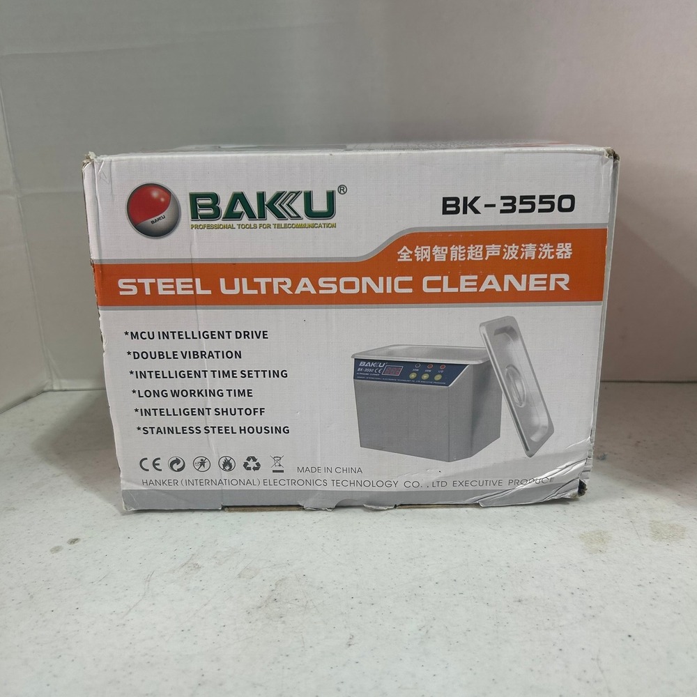 BAKU BK-3550 Steel Ultrasonic Cleaner 35W 50W Digital Jewelry Eyeglass Cleaner